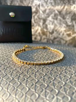 Golden Tennis Bracelet